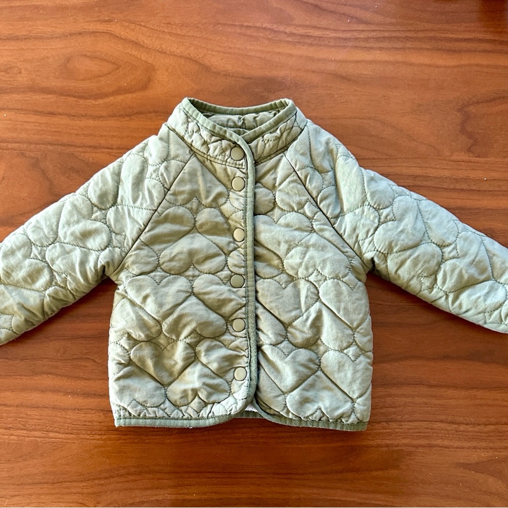 Old Navy Mock-Neck Quilted Snap-Button Jacket 12-18m